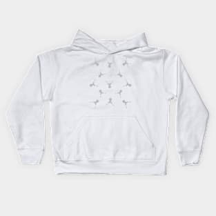 Deer pattern - gray. Kids Hoodie